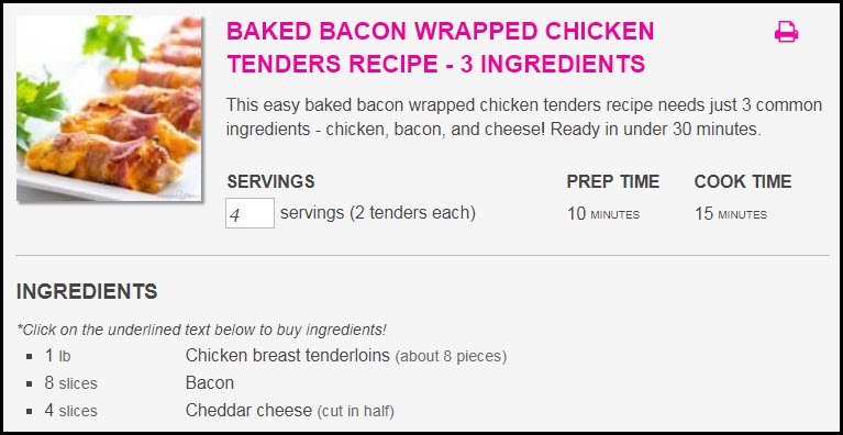 bacon wrapped Chicken